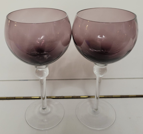 Amethyst plum glass wine - 2,