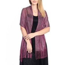 Beautiful Gold and Silver Silk Shawl for Wedding Party Dress Accessory