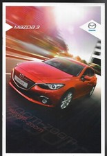 Mazda 3 2013-14 UK Market Launch 8pp Sales Brochure Hatchback Fastback