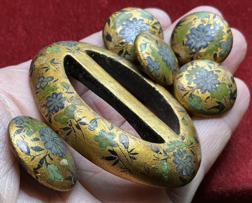 Antique lacquered and enamel - and,