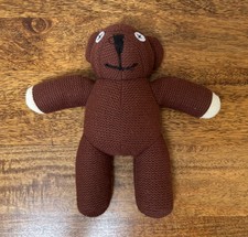 Vintage Original Mr Bean Teddy Bear Brown Yarn  Soft Toy 1998