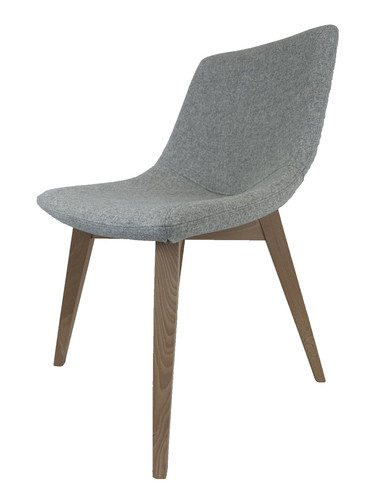 Contemporary grey wool dining - contemporary,