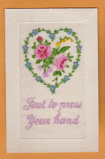 Embroidered Silk  Postcard-