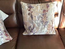 2 Homemade Cushion Covers Dunelm Fabric 16”