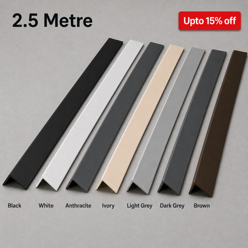 Pvc corner angle trim 5m - trim, 2.5m