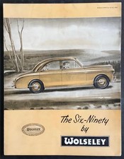 WOLSELEY SIX-NINETY Car Sales Brochure Sep 1954 #H & E 5484