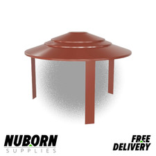 Chimney Capping Cowl for Chimney (Terracotta) - Disused with Jubilee Strap,