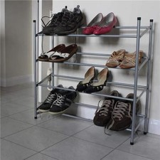 JVL 4 Tier Shoe Rack - 2 & 4