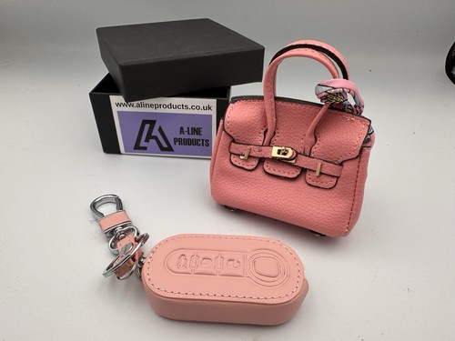 Fiat 500 pink keyring gift - fiat,