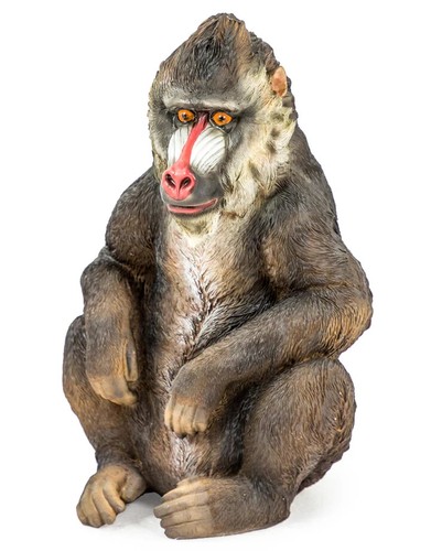 Sitting baboon figurine indoor - baboon,