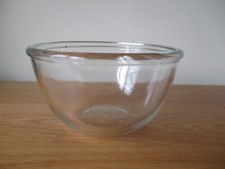 Vintage JAJ Pyrex Glass Pudding Basin Bowl 1 3/4 Pint 7 in diam Good Condition
