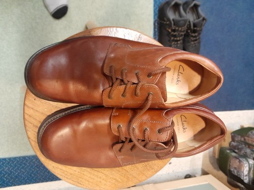 Clarks mens brown tan leather - clarks,