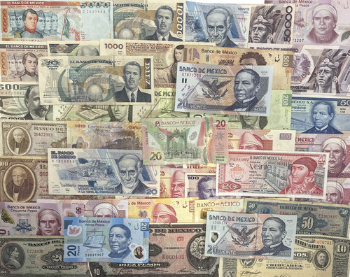 Mexican peso bank notes - peso,