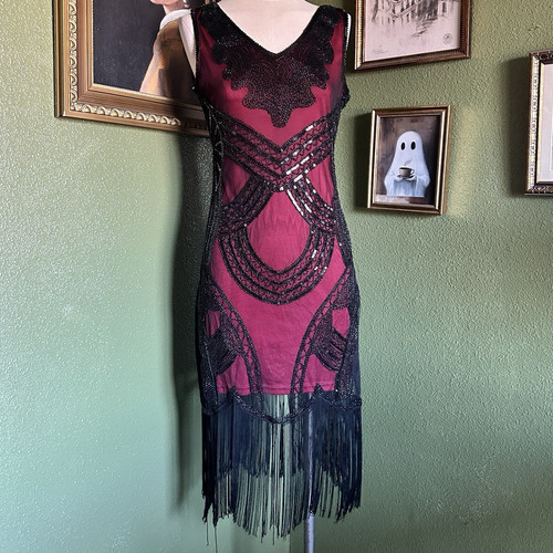 Vintage burgundy black - vintage, mesh