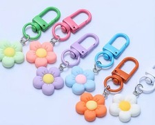 6 x Flower Keyrings Party Favours Bag Filler Ideas For Girls Birthday Present