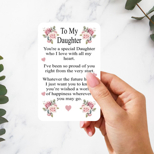 Daughter keepsake card - daughter,