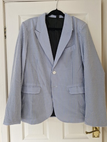 Men medium striped blue and - blue,