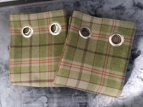 Next green woven check - green, tweedy