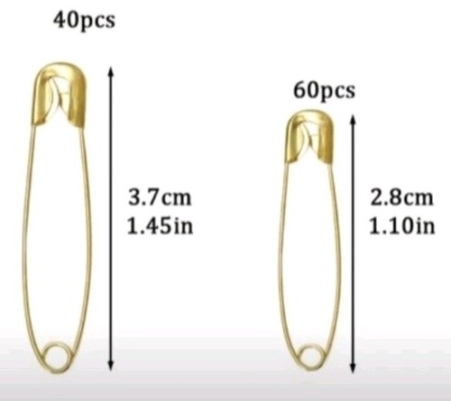 100pcs gold safety - 100pcs,