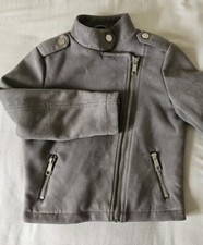 Girls Faux Suede Biker Jacket 6 Years