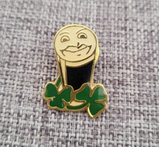 IRELAND GUINNESS CLOVER LUCKY ENAMEL BADGE