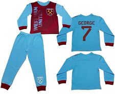 West Ham Football Pyjamas Sleepwear Ages 4-12 Years -Personalisation Available