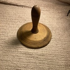 ANTIQUE TREEN BUTTER PRESS -