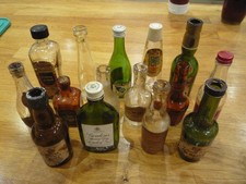 15 Vintage Miniature Alcohol Bottle Collection Some Rare All Empty Remy Gordons 
