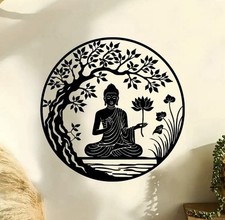 Modern Metal Buddha Wall Art