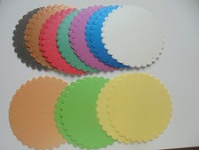 20 X ASSORTED CARD SCALLOPED