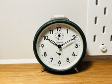Vintage 1970s TIMEMASTER Green Mechanical  Traditional Alarm Clock