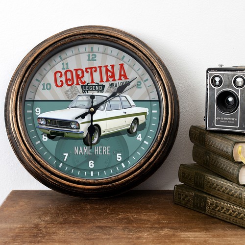 Personalised car clock - clock, cortina
