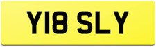 Y LESLEY ? OLD PRIVATE CAR REG NUMBER PLATE Y18 SLY ALL DVLA FEES PAID / LES LEZ
