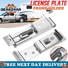 Trailer Number Plate Clips Holder Spring Loaded Stainless Steel One Pair New UK