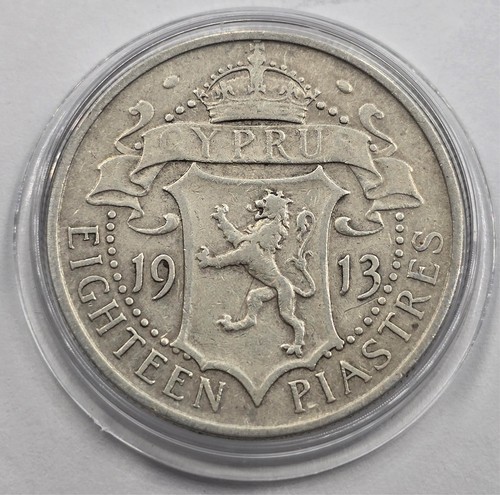 Cyprus piastre coin silver - piastre,