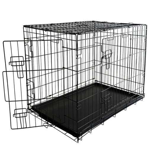 Sturdy black dog cage - with, 2