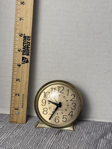 Vintage westclox beige metal - vintage,