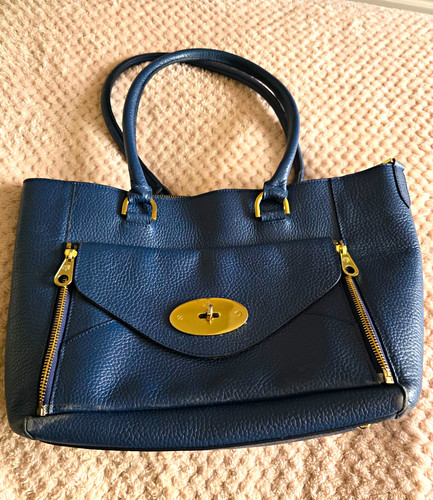 Mulberry willow blue pebbled - blue,
