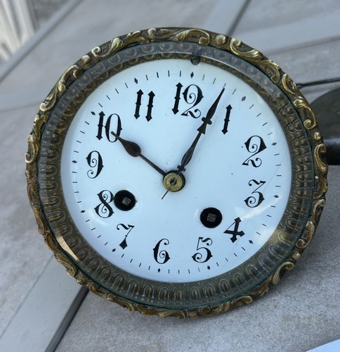 Antique french clock movement - clock,