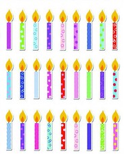 Candle, Bubble Stickers
