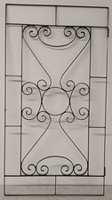 Wrought Iron Ornate Decorative Art, Door or Window Grill, 1160mm x 630mm Approx