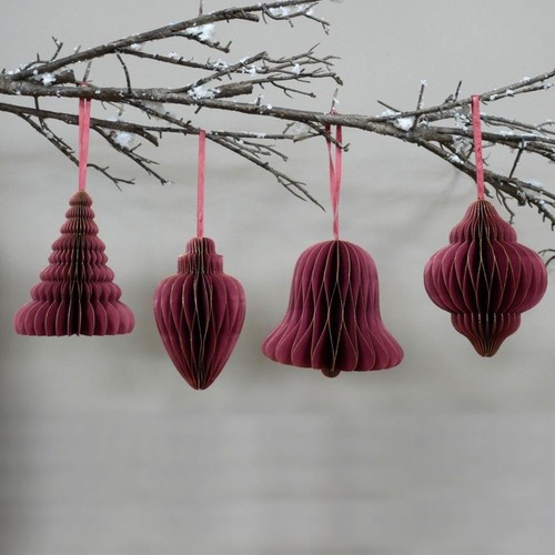 Red gold paper christmas - red,