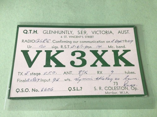 Vintage qsl radio - vintage,