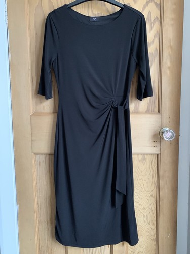 Black stretch jersey wrap - black,
