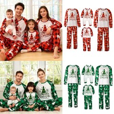 Christmas Family Matching Pyjamas Adults Kids Baby Xmas Tree Nightwear Sleepwear