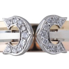 AUTH CARTIER 2C DIAMOND RING