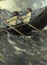 CURRAGH AT SEA  ACHILL ISLAND  IRELAND BY PAUL HENRY  STUNNING HARDBACK PRINT