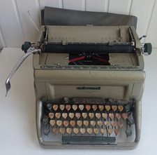 Vintage 1950s Underwood Golden Touch Typewriter Display Prop with Cover (CH)