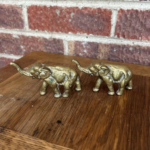 Vintage solid brass elephant - vintage,