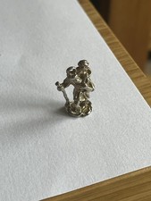 St Christopher vintage silver 3D charm Figurine- Safe travels